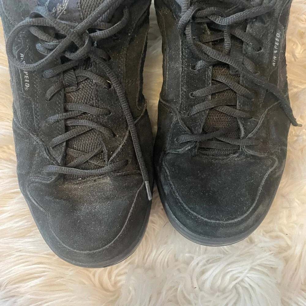 Mike Mcgill Air Speed Suede Leather Skateboard Shoes Sneakers Black Size 10 - Picture 2 of 7